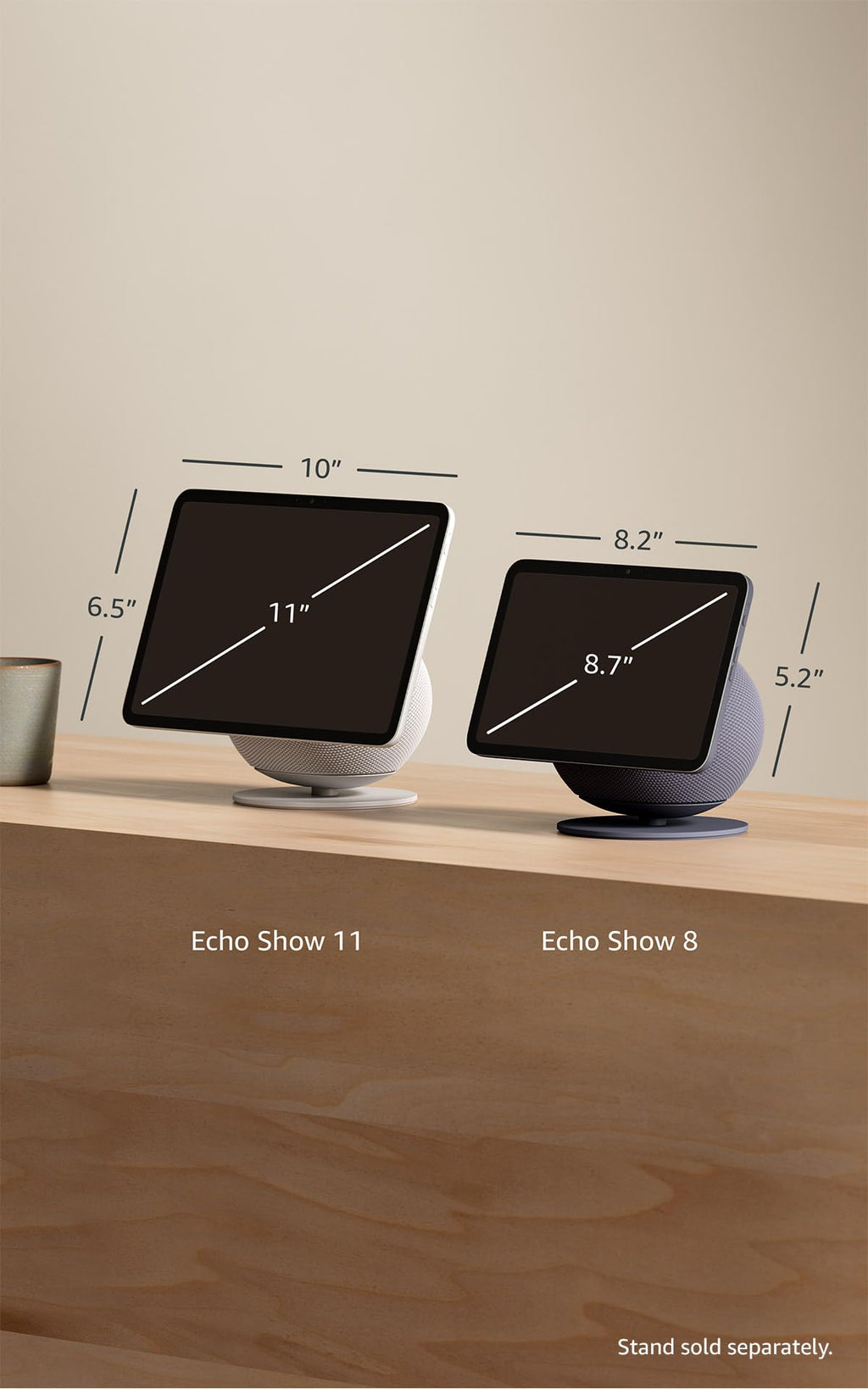 Amazon Echo Show 11 (newest model), Vibrant Full-HD 11" display with more viewing area and spatial audio, with Alexa+ Early Access, Glacier White