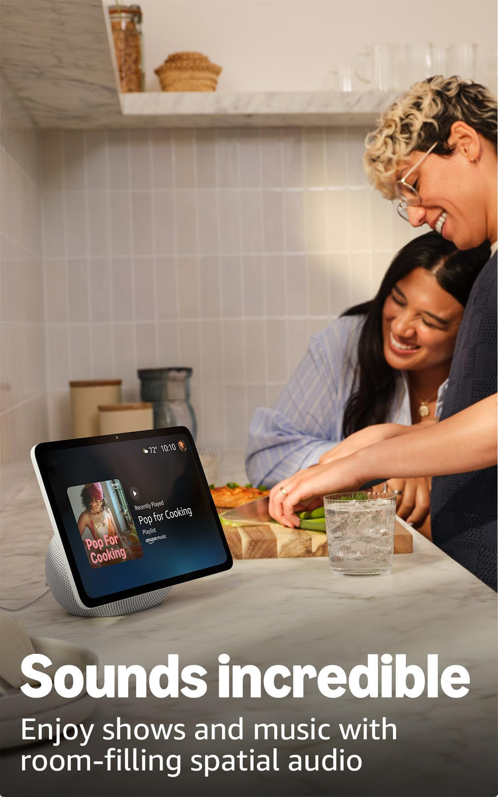 Amazon Echo Show 11 (newest model), Vibrant Full-HD 11" display with more viewing area and spatial audio, with Alexa+ Early Access, Glacier White