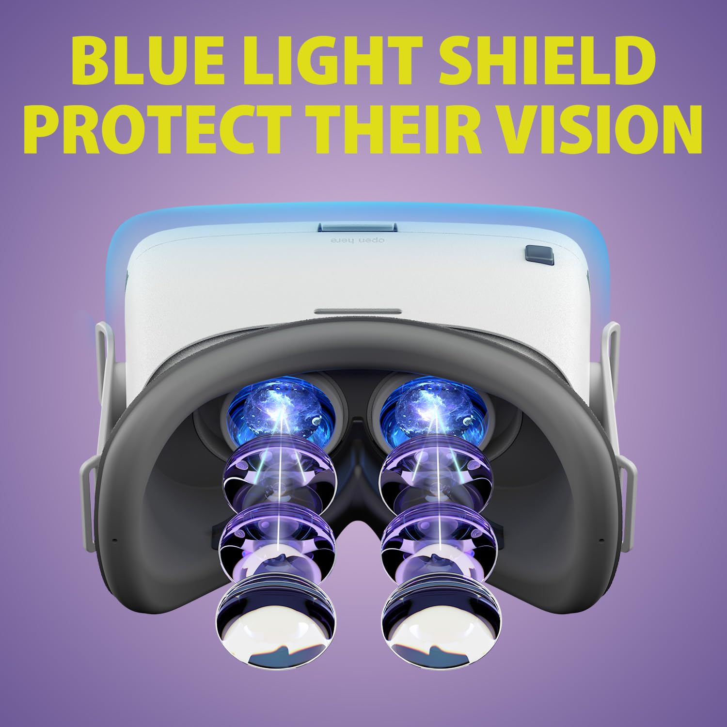 DESTEK V5 VR Headset for Phone with Controller, Anti-Blue Eyes Protected HD Lenses, 110° FOV Virtual Reality Headsets VR Goggles for iPhone 17/16/15/14/13/12/11, Samsung, Android - Black