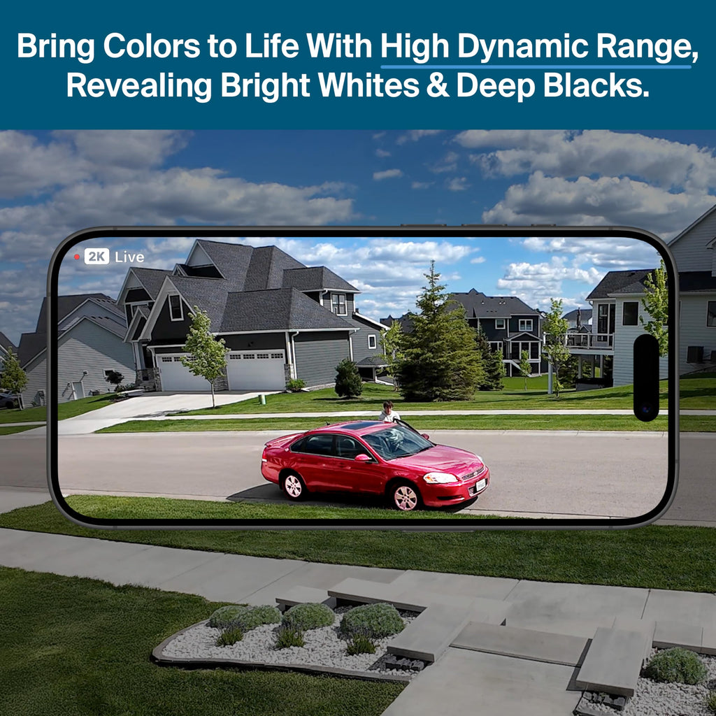 Arlo Pro Security Camera 2K HDR (6th Gen, 2025 Release) - Wireless Outdoor Camera, Rechargeable Removeable Battery, Event Captions, Emergency Response, 1-Month Trial of Secure Plan, 4 Cam, White